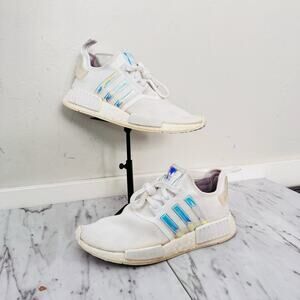 adidas NMD R1 White Iridescent Sneaker Women’s Size 9